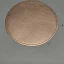 PU Leather Mouse Pad With Stitched Edge Micro-Fiber Base - Non-Slip Waterproof for Computers, Laptop - Round 9 x 9 Inch (Champagne Gold)