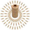 jijAcraft 100Pcs Clothespins with String, 1.4Inch Wooden Clothes Pins with 328Ft Jute Twine, Mini Baby Shower Photo Clips, Natural Brown Clips for Hanging Photo, Clothes, DIY Crafts, Wrap Bags