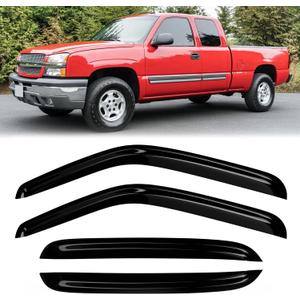 Window Rain Guards Compatible Crew Cab 09-18 Dodge Ram 1500 2010-25 Dodge Ram 2500 3500 Mega Cab 4PC Window Visors Vent Shade Deflector
