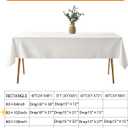 TWINPRET Rectangle Tablecloth 60 x 102 Inch, White Waterproof Washable Polyester Table Cloth - Stain & Oil Resistant Rectangular Table Cover for Banquet & Party (Fits 6 Foot Tables) [2 Pack]