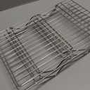 P&P CHEF Cooling Rack Set of 2, 2-Tier Stackable Stainless Steel Wire Racks for Baking Cooking Cooling Roasting, Collapsible & Heavy Duty, Oven Safe & Easy Clean, 15" x 10", Silver