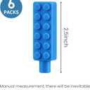 2 x Sensory Chew Pencil Topper, Sensory Silicone Chew Pencil Topper for Autistic Chewers, ADHD, SPD, Oral Motor Stimulation, 6 Colors (Color 1)