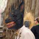 Dog Mask for Adults, Natural Latex Animal Full Head Mask for Halloween, Cosplay, and Costume Parties