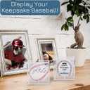 Baseball Display Case, UV Protected Baseball Case, Acrylic Baseball Holder, Memorabilia Display Case for Single Ball, Memorabilia Showcase Autograph Ball Protector - for Official Size Ball  (Clear-4 Pack)