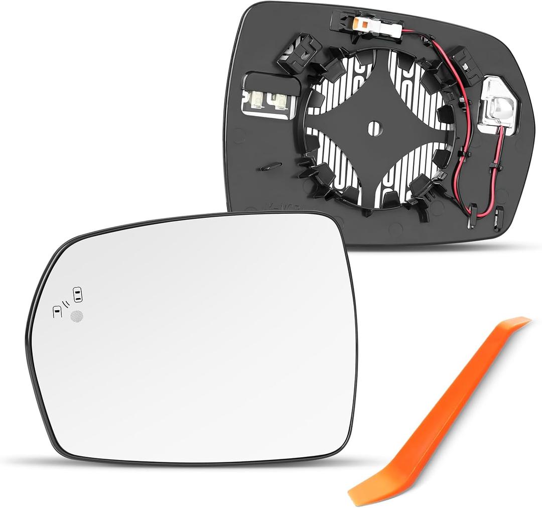 Compatible with Ford Edge Driver Side Mirror 2015 2016 2017 2018 2019 2020 2021 - Left Side Mirrors Replacement Glass with Blind Spot System, Power Heated