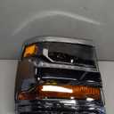 FIONE HID/Xenon Headlight Assembly Compatible with Chevy Silverado 1500 2016-2018/2019 Silverado 1500 LD W/O Bulbs Chrome Housing Headlamp Right Passenger Side 84388631 GM2503451