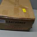 LAATOOREE Nightstands Set of 2, Small Side Table, Bedside Table with Fluted Door, Solid Wood Feet; Modern Mid-Century End Table for Bedroom, Small Space (Natural)