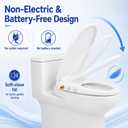 Garvee Bidet Toilet Seat, Non-Electric Round Quiet Close Toilet Seat