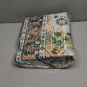 Amearea Vintage Design Area Rugs for Living Room, 4x6 Machine Washable Floral Collection Traditional Bedroom Rug, Low Pile Cute Kids Room Print Carpet, No Slip Office Kitchen Home Decor, Green