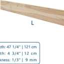10-Pack Solid Pine Wall Planks, 47.25" x 4.75" Barn Wood Finish Rustic Real Wood Wall Panels for DIY Accent Walls & Ceilings, Natural, Covers 15.4 Sq. Ft., 47.25" x 4.75" x 0.36"