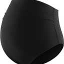 Bhome Maternity Bikini Bottoms Over Belly Bathing Suit Bottom Ruched Tankini Briefs Black Medium 