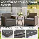 MIULEE Dark Grey 19 x 19 x 3 Outdoor Chair Cushions Waterproof Patio Chair Cushions with Adjustable Straps Set of 2 for Patio Furniture 3-Year Color Fastness Garden Sofa Couch