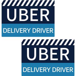 2-Pack Delivery Driver Car Magnet - Strong Magnetic Waterproof Car Signs for Delivery Drivers, Reusable Automotive Vehicle Magnets(11.8"8.2") (blue)