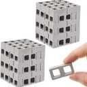 Deekin 100 Pcs Mini Cinder Blocks 1/12 Scale Mini Bricks Miniature Building Blocks for Dollhouse Accessories DIY Construction Toys Supplies