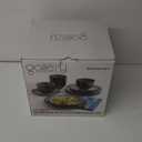TTU Gallery Gabrielle Black 9 Pcs Dinnerware Set