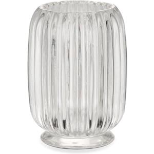 VanEnjoy Clear Toothbrush Cup Glass Toothbrush Holder for Bathroom, Unique Toothbrush Holder