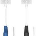 Amazer Bottle Brush Cleaner, Long Flexible Handle Bottle Brush Scrub for Water Bottles, Glasswares, Tumblers, Travel Coffee Mugs, 2 Pack