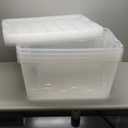 Pack Of 4 Clear Plastic Bins, 25" X 16" X 13"
