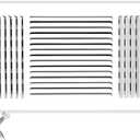 HVAC Premium 16'' X 8'' 3-Way AIR Supply Grille - Vent Cover & Diffuser - Flat Stamped Face - White [Outer Dimensions: 17.75''w X 9.75''h]