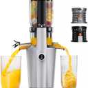 Cold Press Juicer Machine, Slow Masticating Juicer with 96% Yield, Wide Chute for Whole Fruits, Ultra Quiet (<60dB) for Leafy Greens & Celery (Silvery)