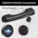 3 x Keyhole Covers for Jeep Wrangler JL Gladiator JT 2018-2025 2026 Door Security Accessories Magnetic Keyhole Door Lock Cover Waterproof Protection Item Black
