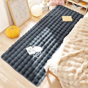 2 Packs YSUEFIJO Shaggy Fuzzy Rugs for Bedroom, Washable Stain Resistant Rug, Non-Slip Soft Small Area Rug, Rectangle Rug Plush Fuzzy Carpet, Cute Room Decor for Girls Boys 34"×70", 