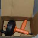 BACEYIOU Drain Snake, Drain Auger with Drill Adaptor, 25 Feet Plumbing Snake Auto Feed Flexible Hair Drain Clog Remover for Kitchen, Bathrom and Shower Sink with Gloves