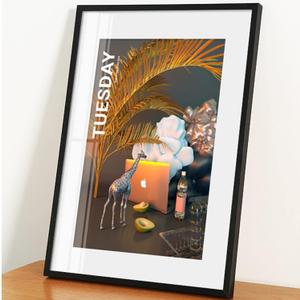 Poster Photo Picture Frame Gold Black Silver Aluminum 40x50cm 30x40cm A4 Painting Interior Wall Decoration Frame For Living Room (Black Frame,A4)