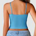 Avidlove Sexy Camisoles Tank Tops for Women Cute Spaghetti Strap Crop Ruched Tube Top (Blue, S)