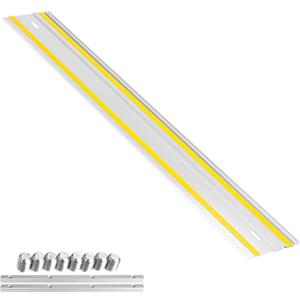 55in Track Saw Guide Rail for festool Track Saw, High-Strength Aluminum Alloy Rail with 2 Connectors & Anti-Slip Strip, Perfect for festool Track Saw and Woodworking Longer Cuts