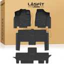 LASFIT Floor Mats Fit for Chrysler Town & Country 2008-2016/Dodge Grand Caravan 2008-2020, All Weather TPE Fit Floor Liner for Chrysler Town & Country & Dodge Grand Caravan 3 Row Car Mats, Black
