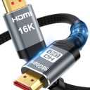 16K HDMI 2.2 Cable [16K@60Hz, 8K@240Hz, 2K/4K@480Hz/240Hz], 96Gbps Ultra High Speed Braided HDMI Cord, HDR10+ eARC HDCP 2.3 2.2 Cables for PS5/PS4/Xbox/Gaming PC/Monitor/Projector/Roku TV, 3FT