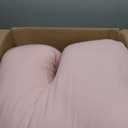 Momcozy Pregnancy Pillows for Sleeping, U Shaped Full Body Maternity Pillow for Side Sleeping - Support for Back, Legs, Belly, HIPS, 57 Inch, Pink