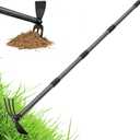 Hoe Garden Tool, 30-75 Inch Adjustable Garden Hoe Long Handle for Weeding, 2 in 1 Heavy Duty Hoe Cultivator Hand Garden Tools for Gardening Planting