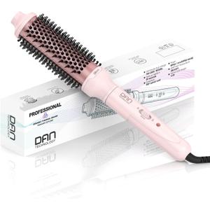 Thermal Brush,1.5 inch Heated Round Brushes,Non-Blowing Heated Brush,Dual Voltage CurlingBrush,Dual PTC Fast Style HeatedBrush,Ceramic Thermal RoundBrush Makes Hair Shinier & Smoother,Pink