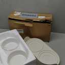 Elevated Ceramic Dog Bowl Set - Double Dog Feeding Bowls with Stand Splash Proof - Raised Dishes for Food and Water - Ideal for Small to Medium Dogs - 2 x 850 ml - 28.74 oz (White)