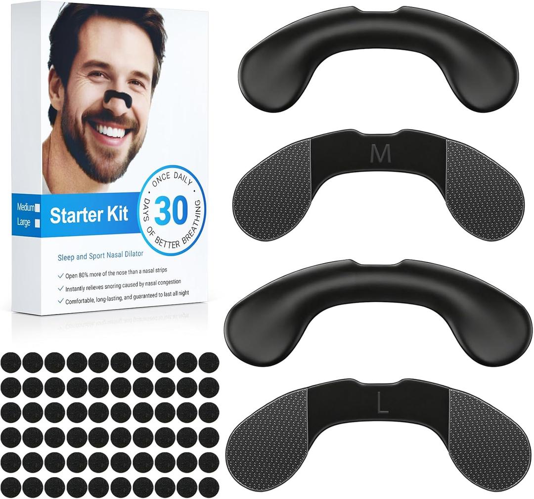 Nasal Strips for Snoring, Extra Strength Nose Strips for Congestion Improve Breathing Sleeping Quality, Snoring Solution for Running, Anti Snore Devices for Men Women All Night Comfort, 30 Counts