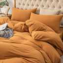 PURE ERA Jersey Knit Pillowcases 100% T-Shirt Cotton Super Soft Comfy Breathable, Set of 2, King 20" x 36", Solid Burnt Orange