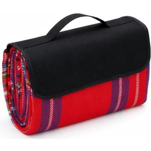 Scuddles Picnic Outdoor Blanket Park Blanket Beach Mat for Camping on Grass Oversized Seats 4 Adults Water Resistant Picnic Mat