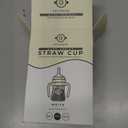 GROSMIMI Spill Proof no Spill Magic Sippy Cup with Straw with Handle for Baby and Toddlers, Customizable, PPSU, BPA Free 6 oz (White)