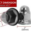 Podoy 60 Pcs 33mm Stainless Steel Lug Nut Covers for Semi Trucks RV Motorhome and Trailers, Push-On Bullet Flanged Wheel Nut Caps, Solid Metal, No Rust, Tight Fit with Removal Tool, 2.1 Height
