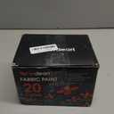 Fabric Paint, 20 Colors Permanent Soft Fabric Paint Set for Clothes in Bottles (60ml/2oz) with 10 Brushes, Palette