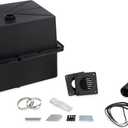 Camco Side-by-Side Double Battery Box | Features Vented Design to Expel Hazardous Gases & Holds (2) Group 24 Batteries | RV Accessories Include Battery Box, Hose, Louvered Vent Grill & More (55385)