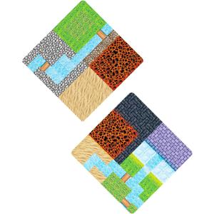 SZKLOL Magnetic Blocks Base Plate  Magnet Building Blocks Metal Plate with Double Sided Color Patterns (1818cm Metal Base Plate (2pcs))