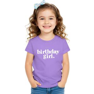 Birthday Girl Shirt Outfit Year Old Kids for Toddler 1st 2nd 3rd 4th 5th 6th 7th (Purple)