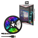 GE Night Light, 4 W, Blue and Honeywell 8.2ft USB Powered LED RGB Strip Lights for Home Decor, Mounted Under Cabinet Lights, with 4 Sound Sync Music Modes, Remote Control & Dimmable Lights, and Monster 6.5' Multi-Color LED Light Strip in Black