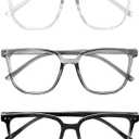 Blue light Blocking Glasses for Women & Men, Fake Clear Glasses Fashion Oversized Square Spectacle Frames