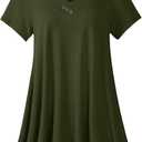 LARACE Plus Size Tops for Womens T Shirts Button Down Summer Clothes Short Sleeve Tunics Casual V Neck Blouses (Green, XXL)