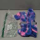 Dog Coat, Tie Dye Fleece Jumpsuit for Small Dogs, Winter Jacket, Reflective Stripes, Comfortable, Lightweight S