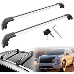 MotorFansClub Roof Racks Cross Bars Fit for Mitsubishi Outlander 2022 2023 Lockable Baggage Luggage Racks Roof Rail Bars
